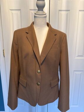 J. Crew Camel Brown Two-Button Tailored Blazer